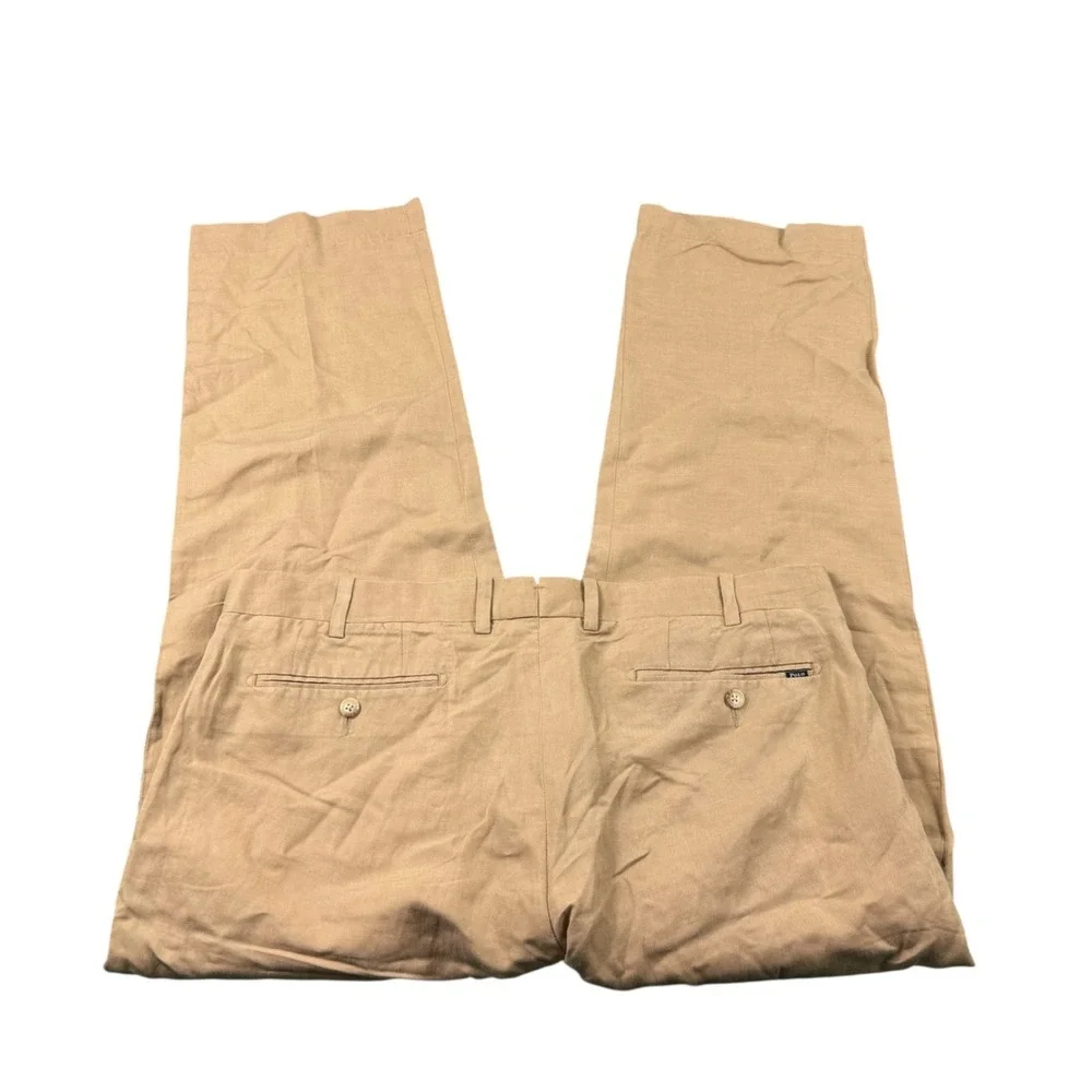 Polo Ralph Lauren Linen Silk Cotton Men's Flat Front Pant Size 36x30